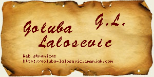 Goluba Lalošević vizit kartica